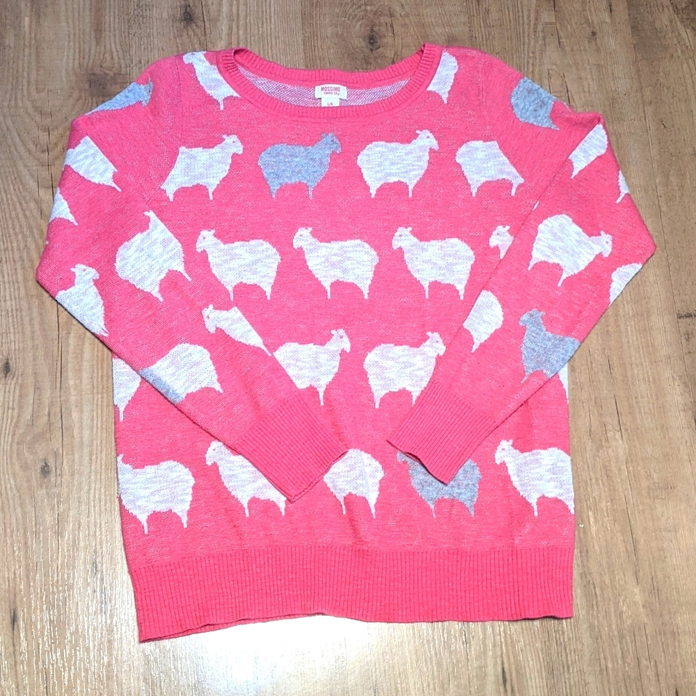 Mossimo Pink Sheep Sweater Large